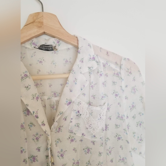 Beautiful sheer floral vintage dress - Picture 2 of 3